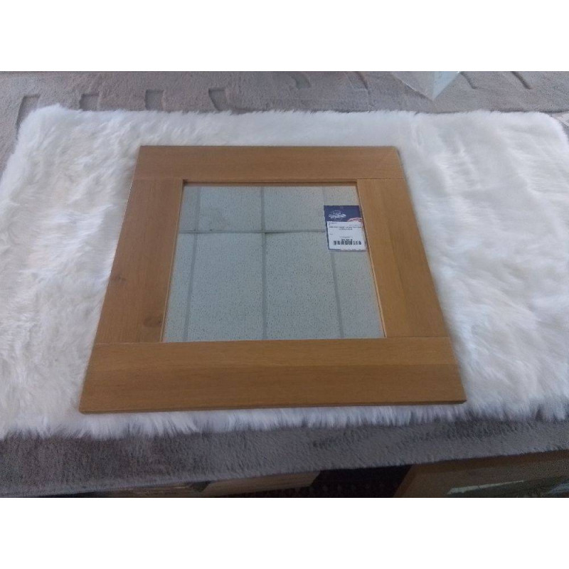 MIROIR CARRE CADRE FINITION CHENE 50X50
