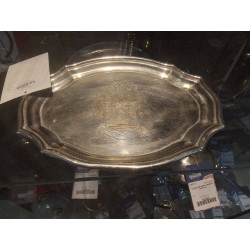PLATEAU METAL ARGENTE FLAMANT