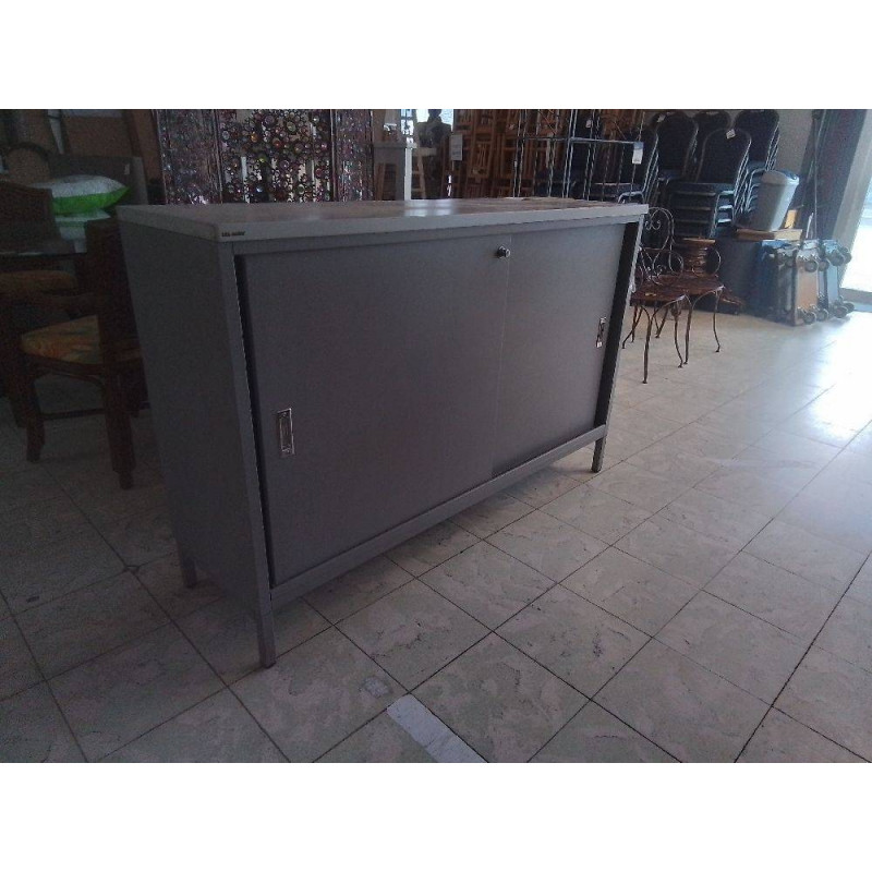 MEUBLE DE RANGEMENT METALLIQUE 2 PORTES COULISSANTES