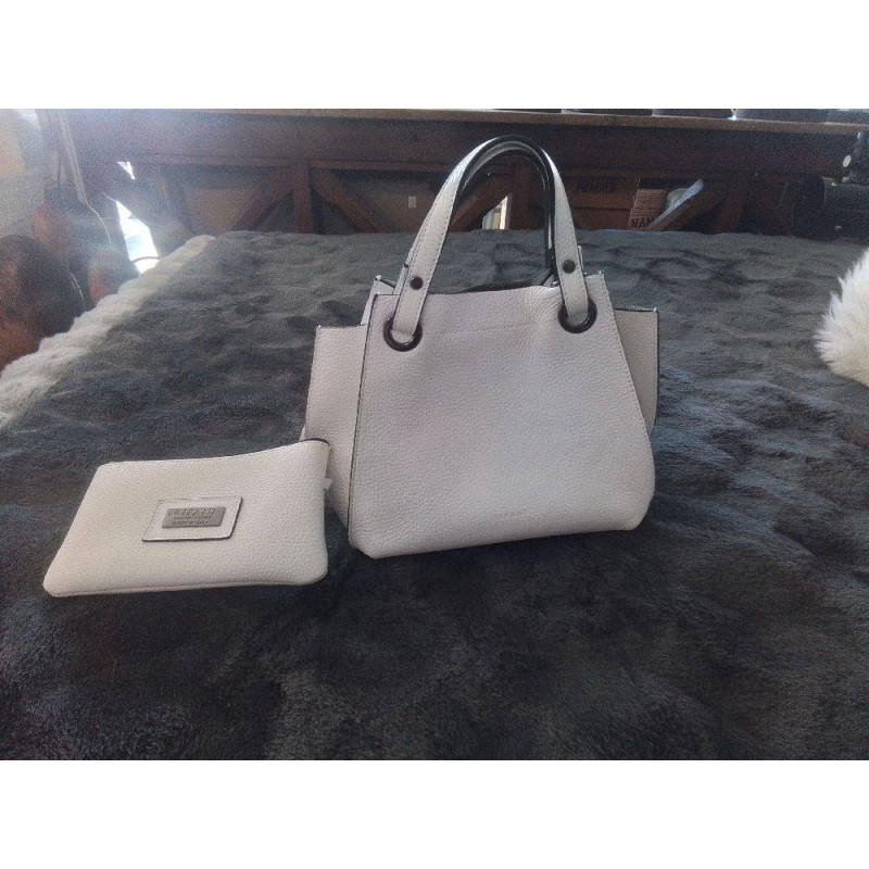 SAC A MAIN RIPANI CUIR BLANC 