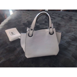 SAC A MAIN RIPANI CUIR BLANC 