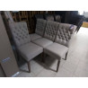 SERIE DE 4 CHAISES TISSU BEIGE 