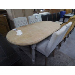 SERIE DE 4 CHAISES TISSU BEIGE 