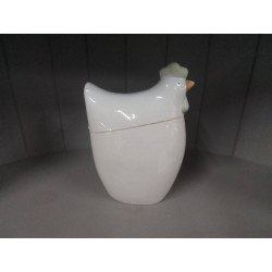 POULE EN CERAMIQUE BLANCHE