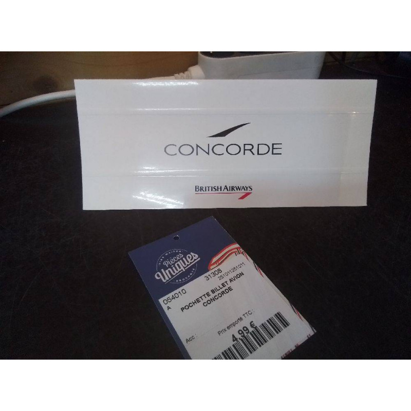 POCHETTE BILLET AVION CONCORDE