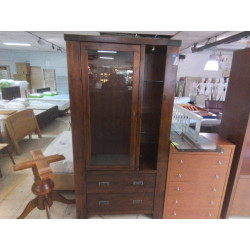 VITRINE MODERNE BOIS EXOTIQUE 