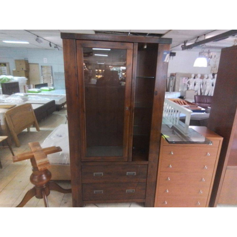 VITRINE MODERNE BOIS EXOTIQUE 