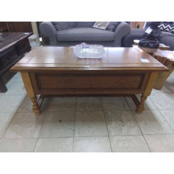 TABLE BASSE CHÊNE BAR INTÉGRÉ