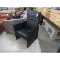 FAUTEUIL CLUB SIMILI CUIR VERT