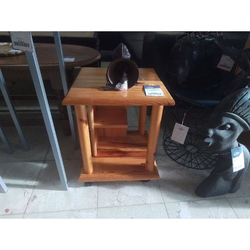 SELLETTE BASSE PIN SUR ROULETTES