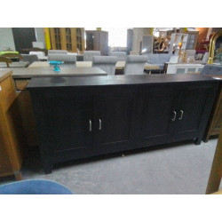 DRESSOIR NOIR 4 PORTES