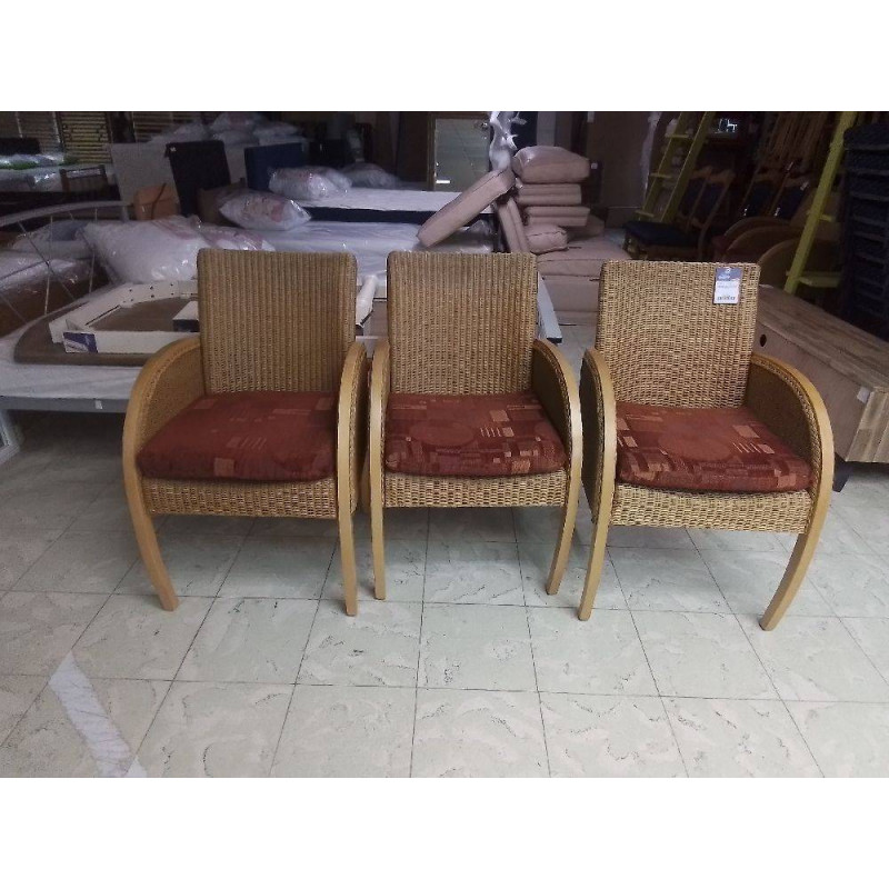 SERIE DE 6 FAUTEUILS LOOM ET TISSU 