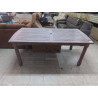 TABLE BOIS EXOTIQUE + 2 ALLONGES