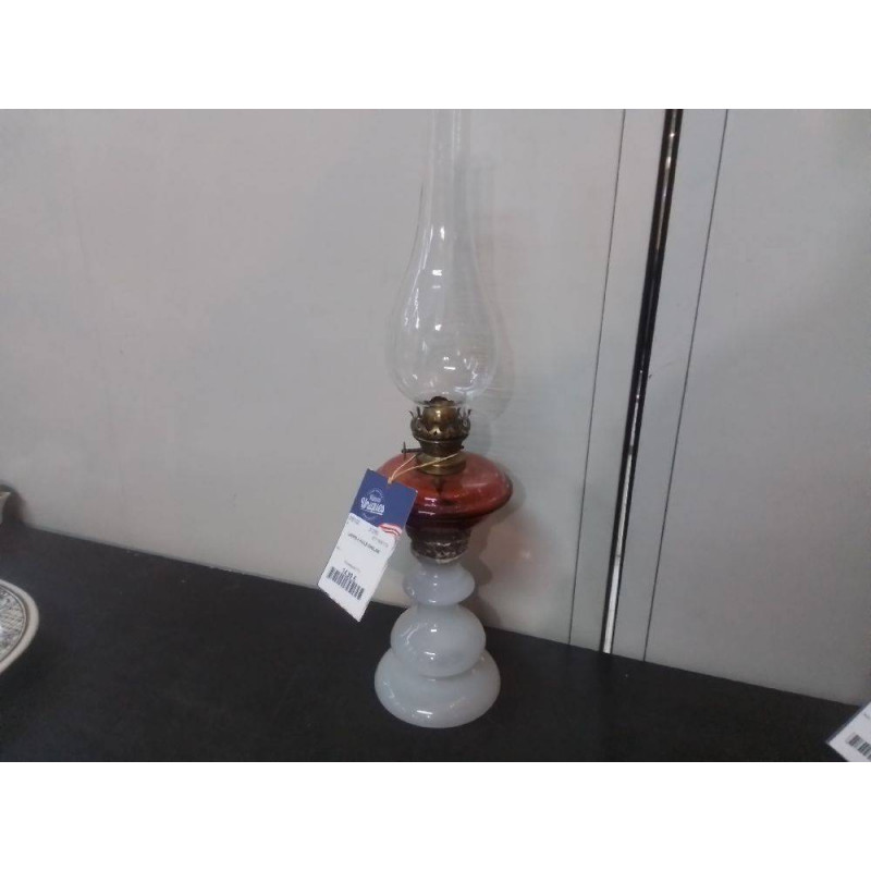 LAMPE A HUILE OPALINE