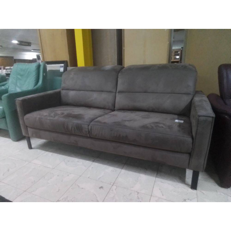 CANAPE MICROFIBRE GRIS TAUPE 2 PLACES