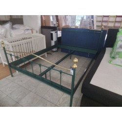 CADRE DE LIT MÉTAL VERT ET...