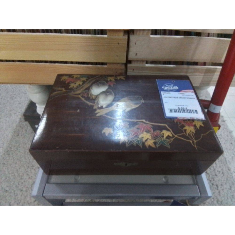 COFFRET BOIS DECOR OISEAUX