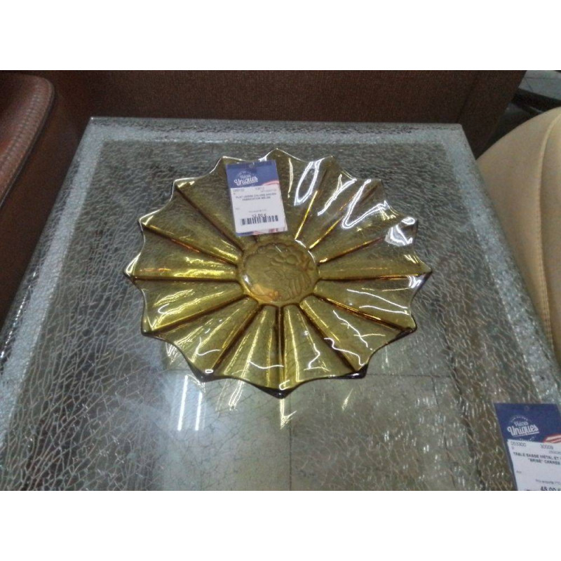 PLAT VERRE COLORE ANCIEN FABRICATION BELGE