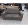 CANAPE 2 PLACES CUIR GRIS 