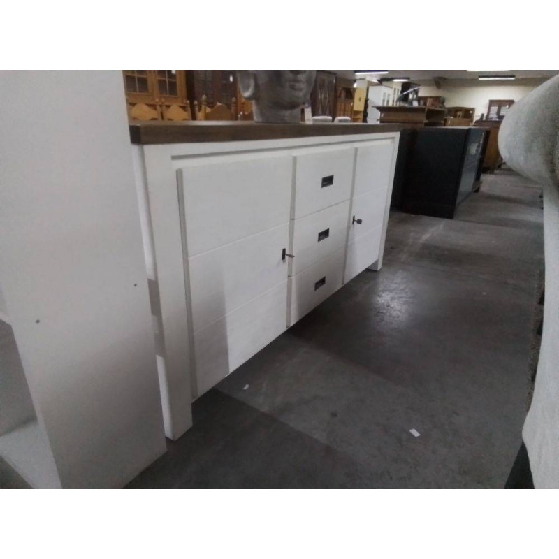 BUFFET BAS 2 PORTES 3 TIROIRS 2 TONS 190X45X92