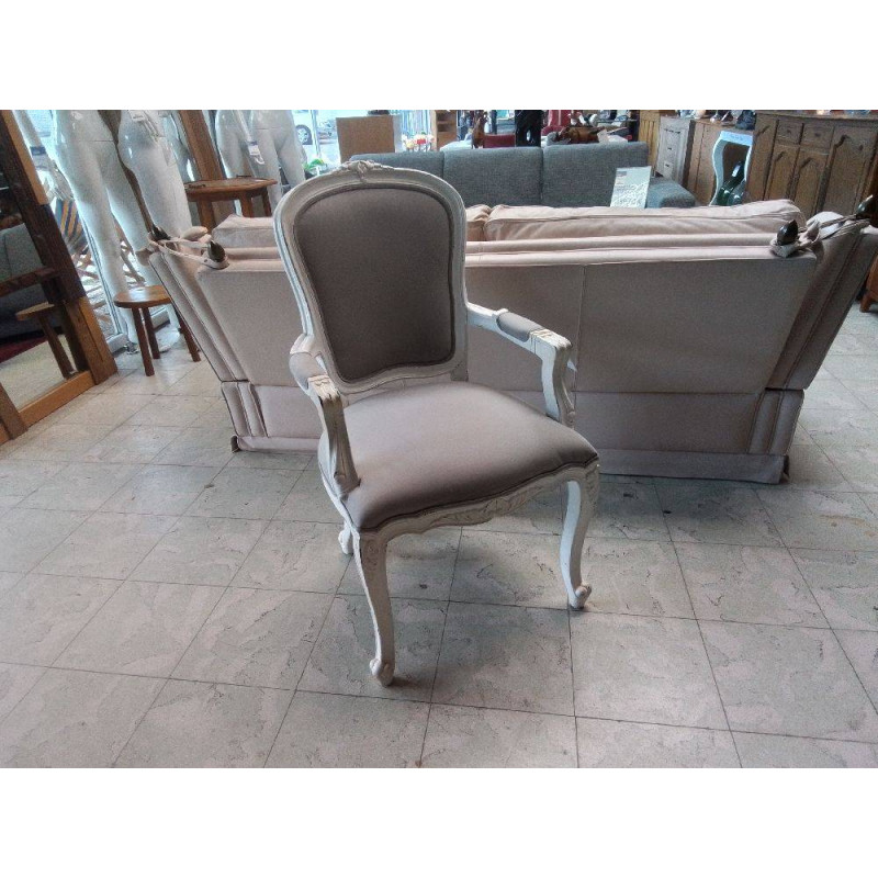 FAUTEUIL STYLE BAROQUE BLANC