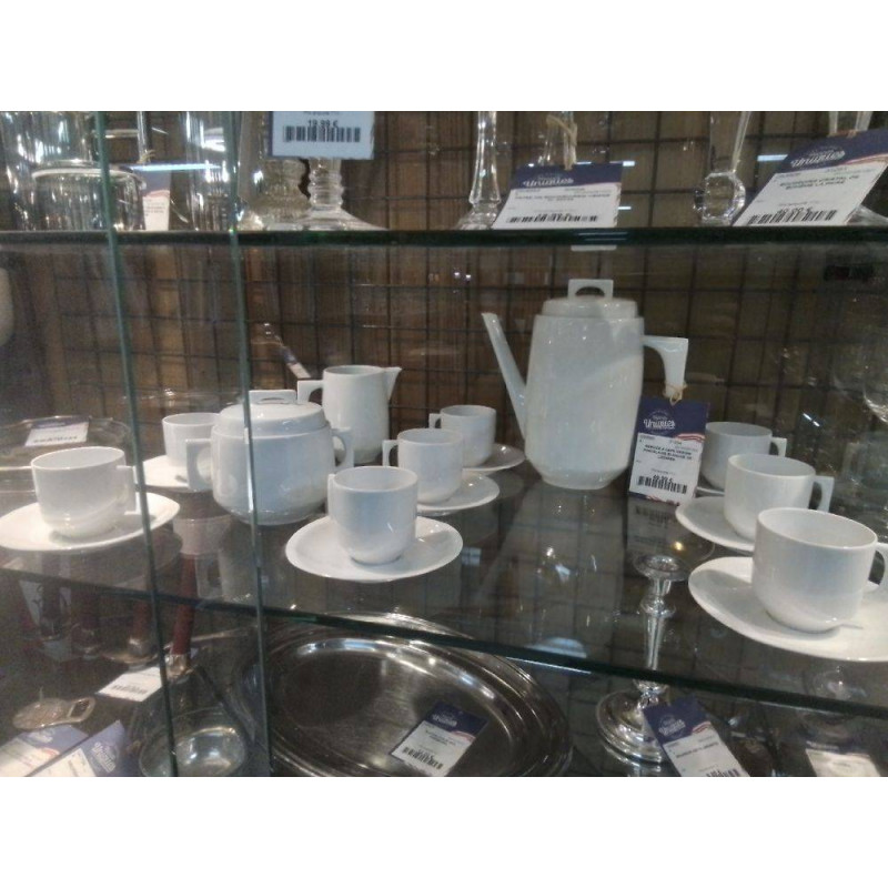 SERVICE A CAFE DESIGN PORCELAINE BLANCHE DE LIMOGES