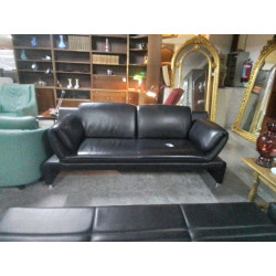 CANAPE 2 PLACES CUIR NOIR 1320