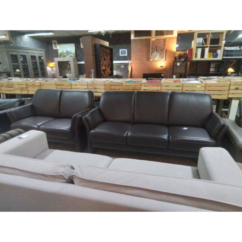 SALON 3+2 CUIR BRUN 1321