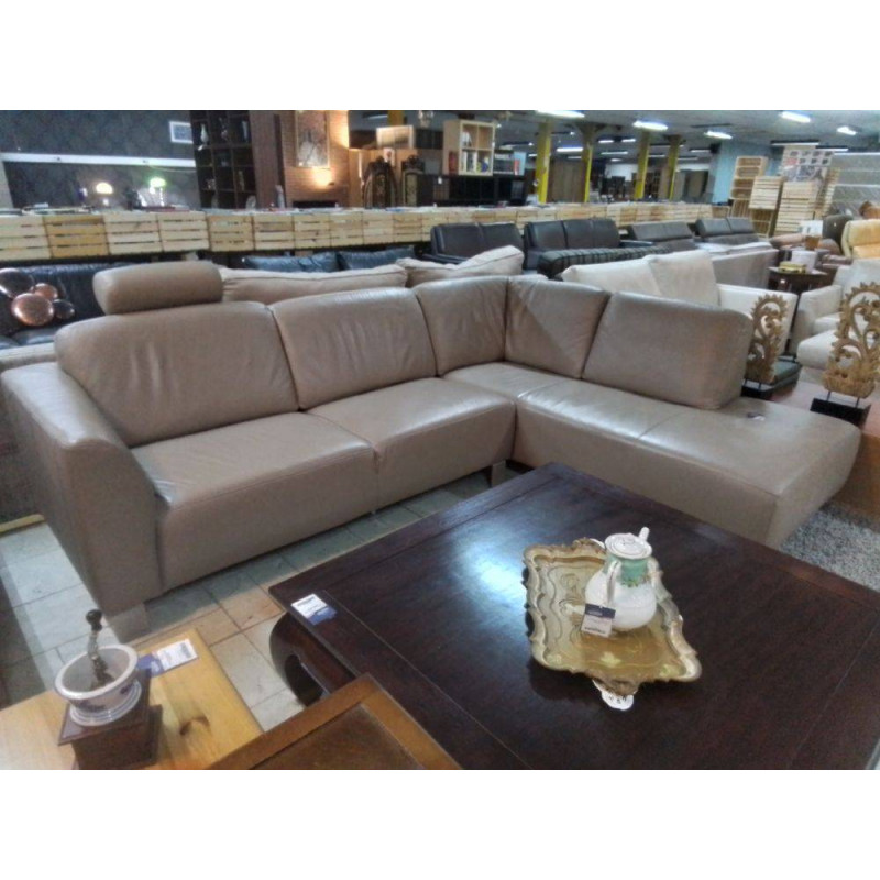 SALON D ANGLE CUIR MOKKA 1324