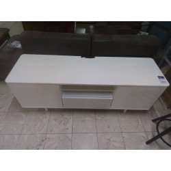 MEUBLE TELE BAS IKEA LAQUE BLANC