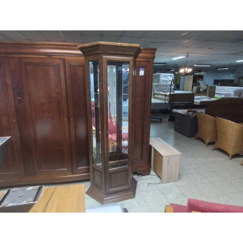 VITRINE PLACAGE CHENE 1 PORTE 