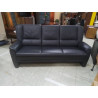 CANAPE 3 PLACES CUIR BLEU 