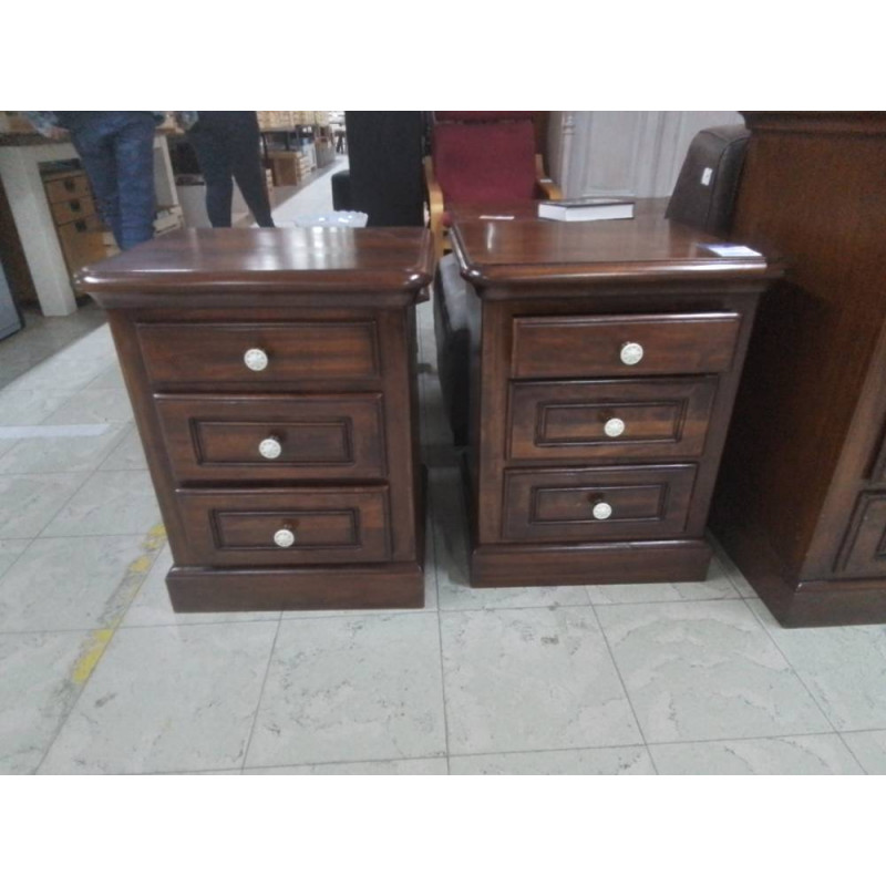CHEVETS MERISIER 3 TIROIRS STYLE LOUIS PHILIPPE LA PAIRE