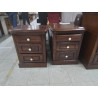 CHEVETS MERISIER 3 TIROIRS STYLE LOUIS PHILIPPE LA PAIRE