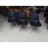 SERIE DE 6 CHAISES COQUE NOIRE