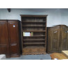 BIBLIOTHEQUE TECK MASSIF ANCIEN 3 TIROIRS