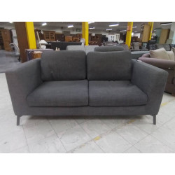 CANAPE 2 PLACES TISSU GRIS