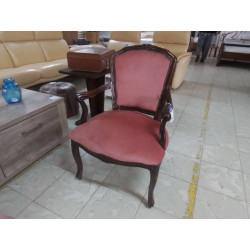 FAUTEUIL TISSU VIEUX ROSE