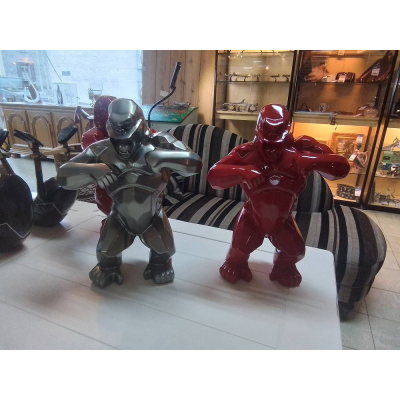 STATUETTE KING KONG ORIGAMI COLORE 40CM