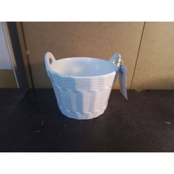 CACHE POT FAIENCE BLANCHE