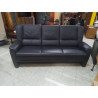 CANAPE 3 PLACES CUIR BLEU 