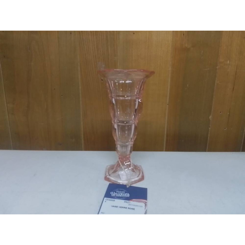 VASE VERRE ROSE