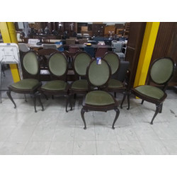 SERIE DE 6 CHAISES MEDAILLON 