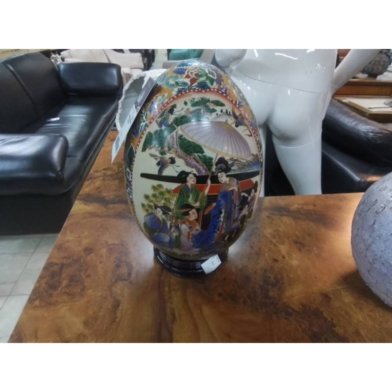 OEUF CERAMIQUE DECOR ASIATIQUE