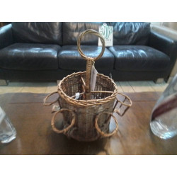 PORTE BOUTEILLES EN OSIER