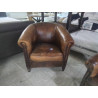 FAUTEUIL CLUB CUIR BRUN USE