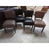 SERIE DE 4 CHAISES SIMILI CUIR 