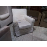 FAUTEUIL CLUB TISSU BLANC DEHOUSSABLE A RAFRAICHIR 