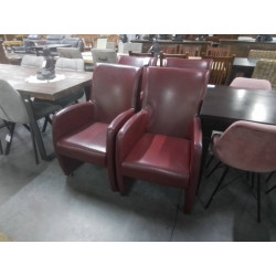 SERIE DE 4 CHAISES CUIR...