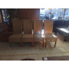 SERIE DE 4 CHAISES EN OSIER